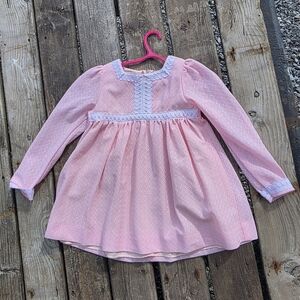 Vintage Charming Pink Kids Formal Dress with Lace Accents